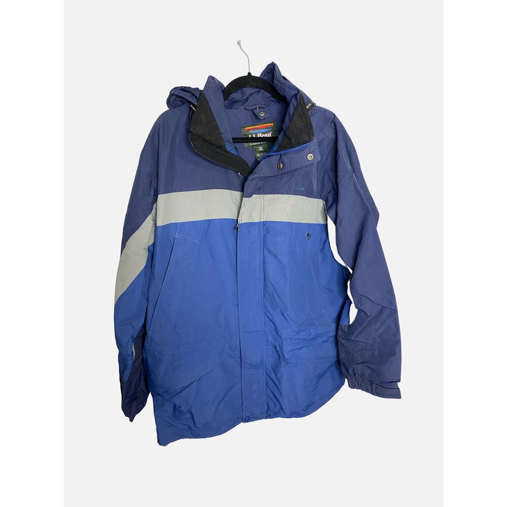 LL Bean Men's Hooded Windbreaker Jacket L